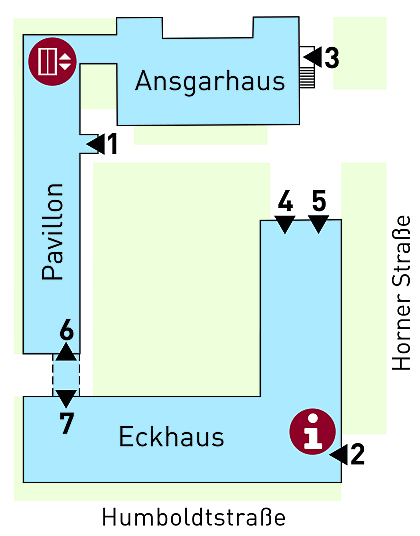 Gebäudeplan des Gesundheitsamtes Bremen